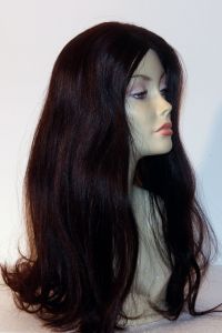 available for rent: long dark wig in human hair