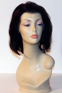 available for rent: shoulder length short lacefront wig, dark brown color