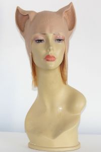available for rent: prosthetic silicone cap for special effects with cat ears, unpainted skin color