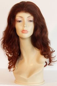 available for rent: sexy and glamour auburn / cherry red wig, in human hair, with lace front hair