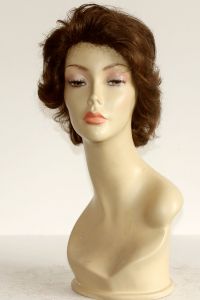 available for rent: medium Pierre Balmain Sofia Loren's style single knot human hair light brown wig
